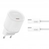 Сетевое зарядное устройство XO L143 PD20W Single USB-C + Type-C кабель белый, цена: 239 грн.