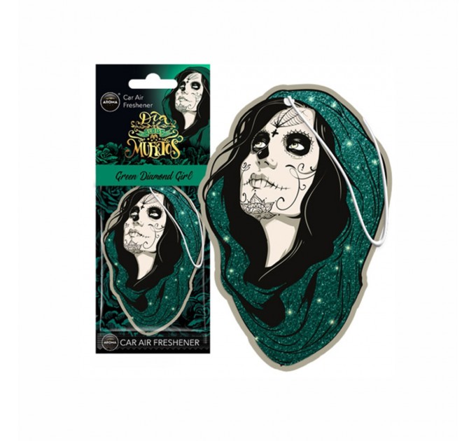 Ароматизатор Aroma Car Cellulose Dia De Los Muertos - Diamond Girl Green сухий, ціна: 55 грн.