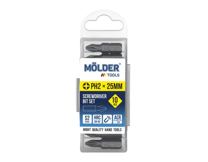 Набор бит Molder PH2x25мм 10шт, цена: 85 грн.