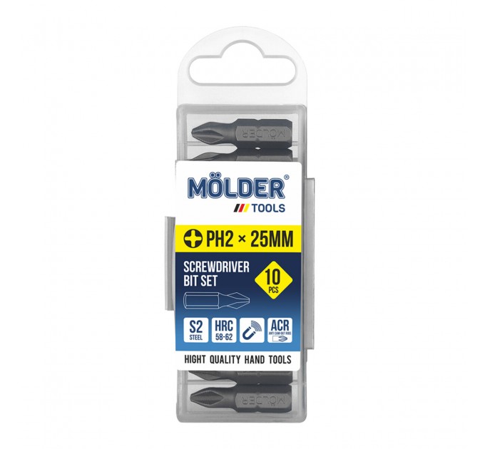 Набор бит Molder PH2x25мм 10шт, цена: 85 грн.