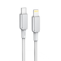 Кабель XO PVC Shiny Colorful Type-C to Lightning 27W 1м белый