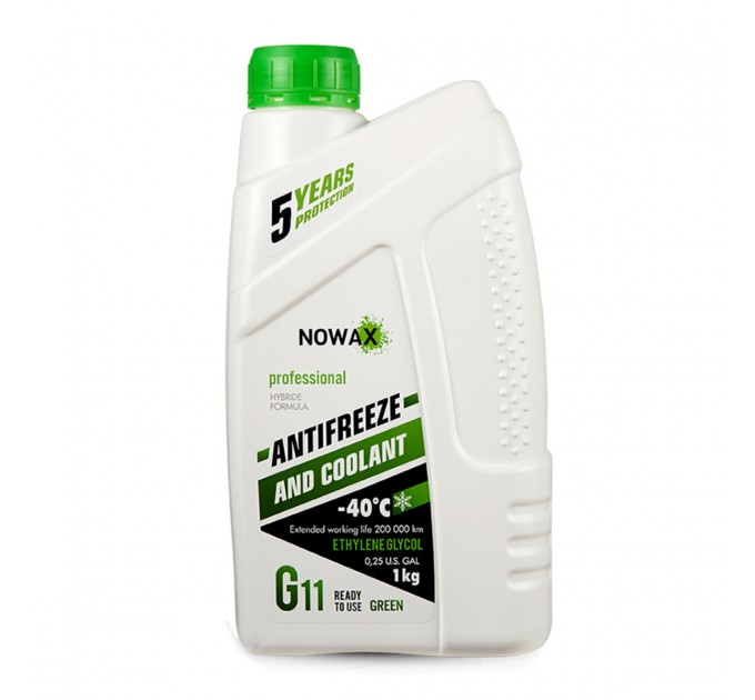 Антифриз Nowax Green G11 зелений готовий 1кг, ціна: 144 грн.