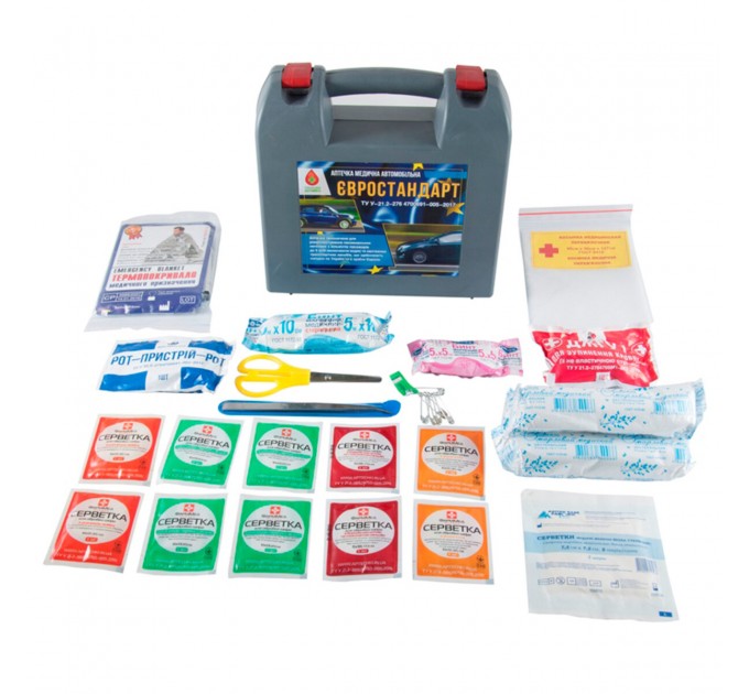 Аптечка типу AMA1 (EURO), сірий кейс, ціна: 498 грн.