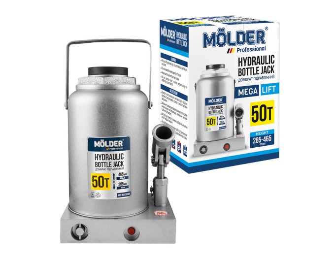 Домкрат гідравлічний пляшковий Molder 50т 285-465мм, ціна: 4 957 грн.