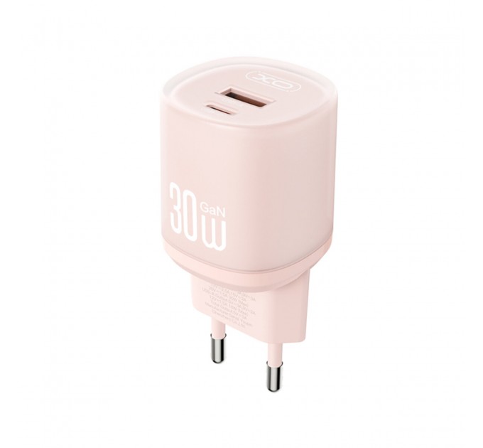 Сетевое зарядное устройство XO L151 30W 1USB-A+1USB-C pink, цена: 339 грн.