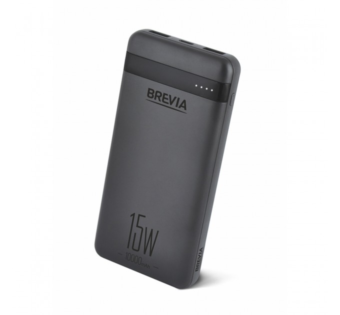 Повербанк (Power Bank) Brevia 10000mAh 15W Li-Pol чорний, ціна: 499 грн.