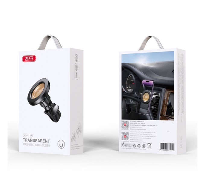 Держатель телефона автомобильный XO 129 MagSafe Specific Transparent Magnetic Suction Air Outlet Bracke черный, цена: 309 грн.