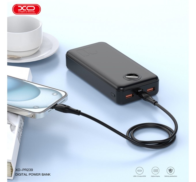 Повербанк (Power Bank) XO PR239 20000mAh 22.5W черный, цена: 1 099 грн.