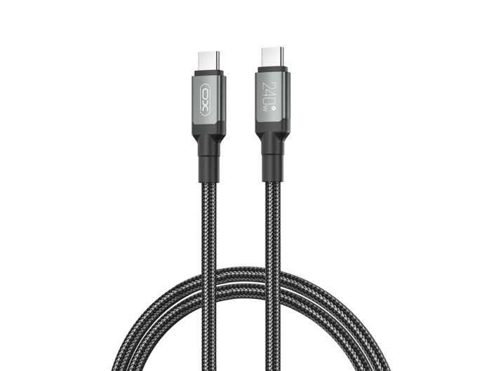 Кабель XO High Power Type-C to Type-C 240W 1м чорний, ціна: 279 грн.