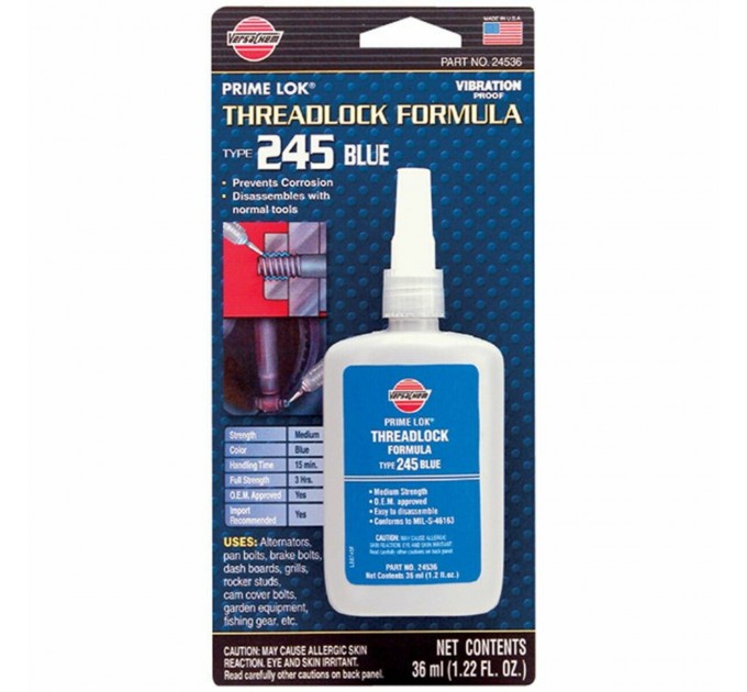 Клей-фіксатор різьбових з’єднань Versachem Threadlock Blue синій 36мл, ціна: 389 грн.