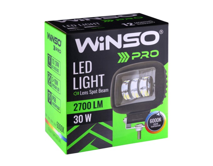 Фара світлодіодна Winso Pro 10-30V, 30W (3x10W), 2700Lm, CSP1860DE 1шт, ціна: 540 грн.