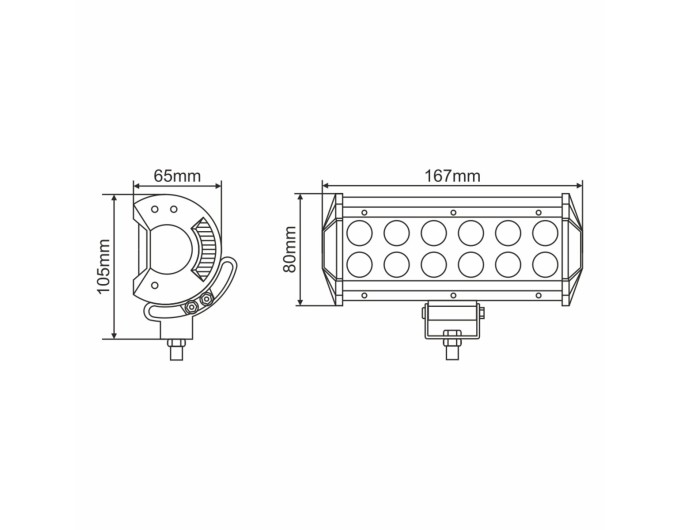 Фара светодиодная Brevia Cree Spot 10-30V, 36W (12x3W), 3000Lm, 1шт, цена: 661 грн.