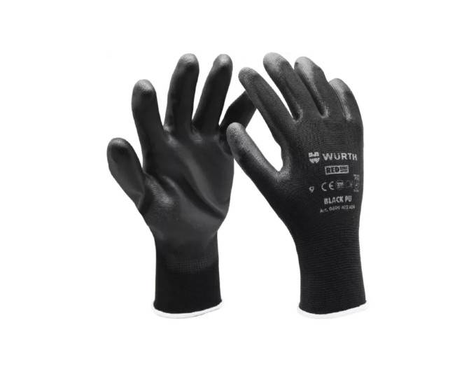 Перчатки защитные с полиуретановым покрытием Wurth Black PU пара, размер 10, цена: 50 грн.