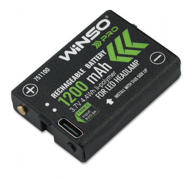 Фонарь налобный Winso Pro 500Lm, 2x5W CREE XTG, 1200mAh/3xAAA, с сенсором белый/красный, цена: 695 грн.