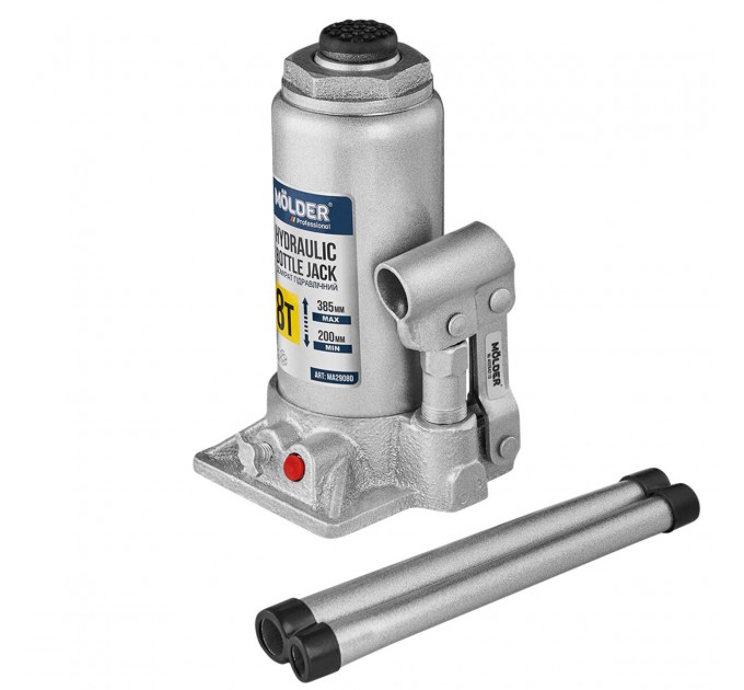 Домкрат гідравлічний пляшковий Molder 8т 200-385мм, ціна: 1 072 грн.