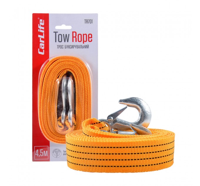 Буксирувальний трос Carlife 3т, 4,5м TR701, ціна: 231 грн.