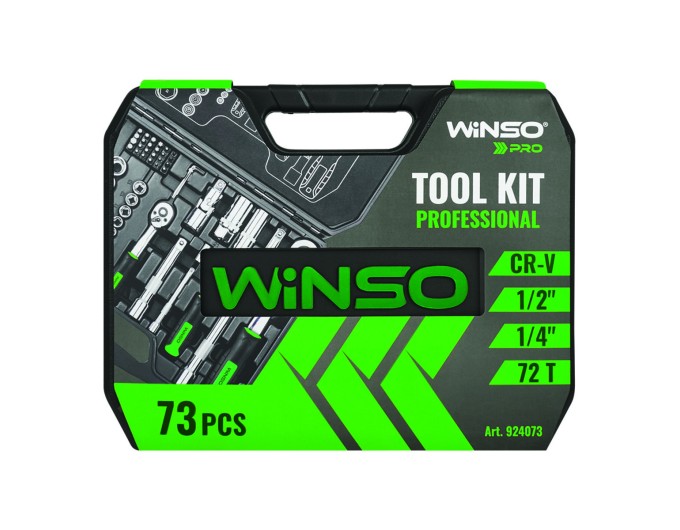Професійний набір інструментів в кейсі Winso Pro 1/2", 1/4" 72 T, CR-V, 73од., ціна: 2 510 грн.