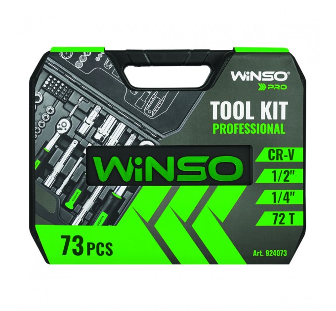 Професійний набір інструментів в кейсі Winso Pro 1/2", 1/4" 72 T, CR-V, 73од., ціна: 2 510 грн.