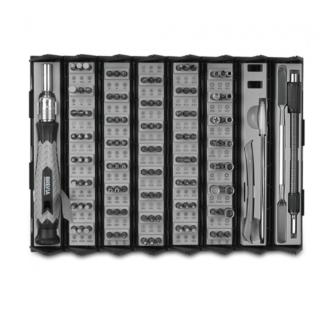 Викрутка Brevia з комплектом насадок для точних робіт 126в1, ціна: 1 024 грн.