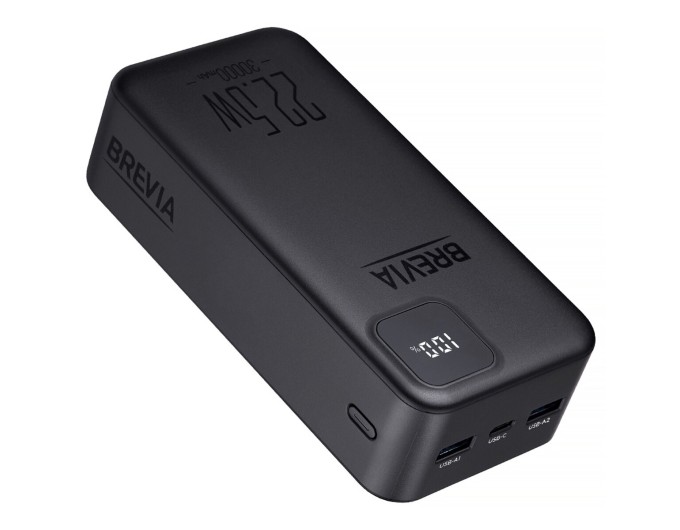 Повербанк (Power Bank) Brevia 30000mAh 22,5W Li-Pol, LCD чорний, ціна: 999 грн.