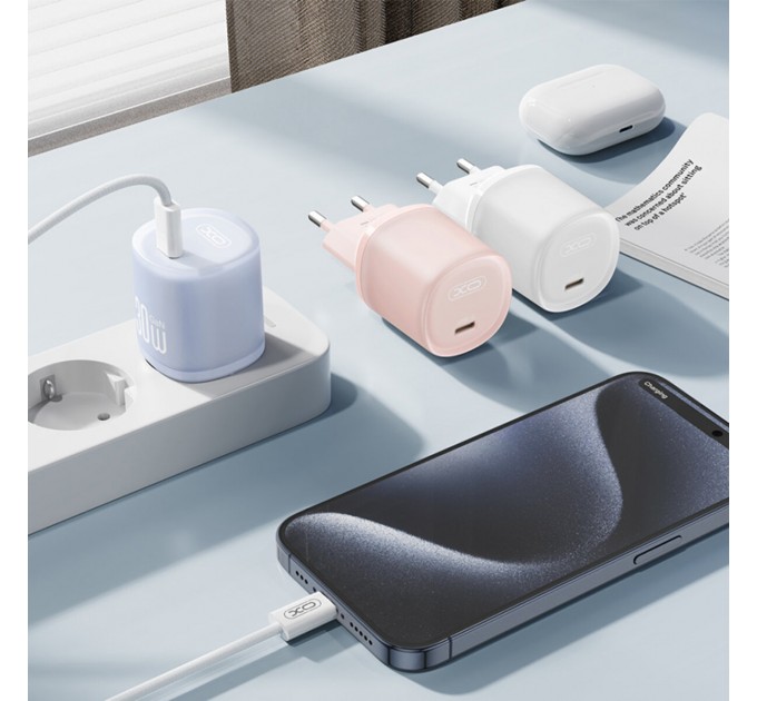 Сетевое зарядное устройство XO L150 30W Single USB-C розовый, цена: 319 грн.