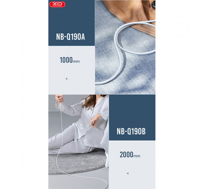 Кабель XO Type-C to Type-C 60W 1м белый, цена: 79 грн.