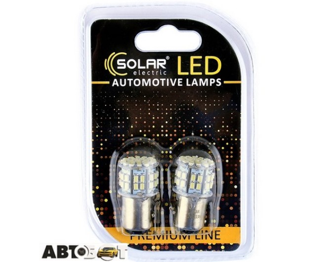 LED лампа SOLAR S25 BAY15d 12V 22SMD 3020 white SL1386 (2 шт.), ціна: 183 грн.