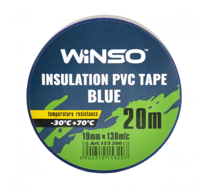 Стрічка ізоляційна ПВХ Winso д.20м, ш.19мм, т.130мк, синя, ціна: 25 грн.