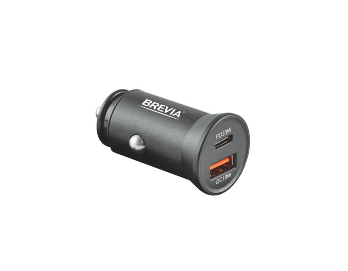 Автомобильное зарядное устройство Brevia ePower DualCharge 30W 1xUSB-C+1xUSB-A черный, цена: 386 грн.