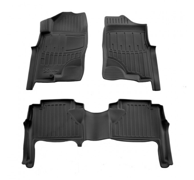 Nissan Navara (D40) (2005-2010) комплект 3D ковриков с 3 штук (Stingray), цена: 1 870 грн.