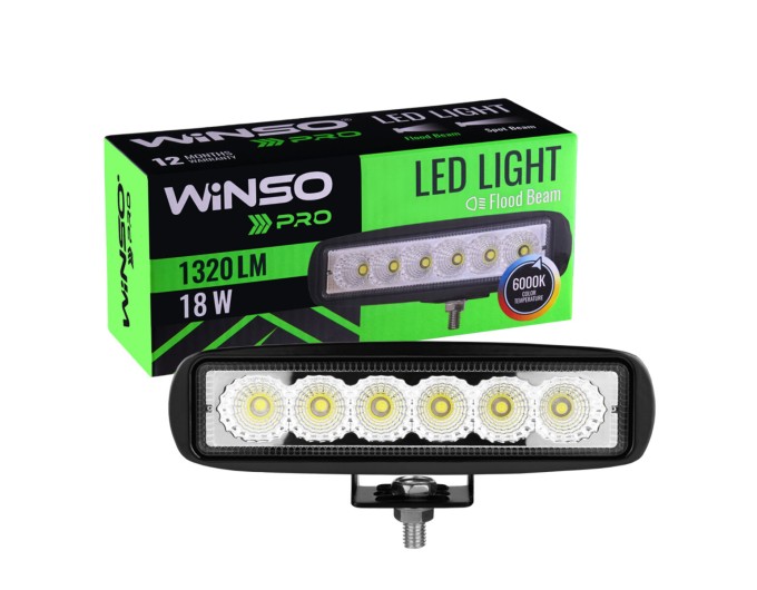 Фара светодиодная Winso Pro Epistar рассеянный 10-30V, 18W (6x3W), 1шт, цена: 288 грн.
