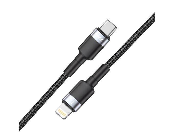 Кабель Brevia Type-C to Lightning 30W 1,2м, чорний box, ціна: 264 грн.