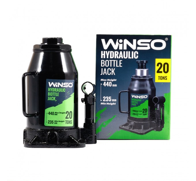 Домкрат гідравлічний пляшковий Winso 20т 235-440мм, ціна: 2 077 грн.