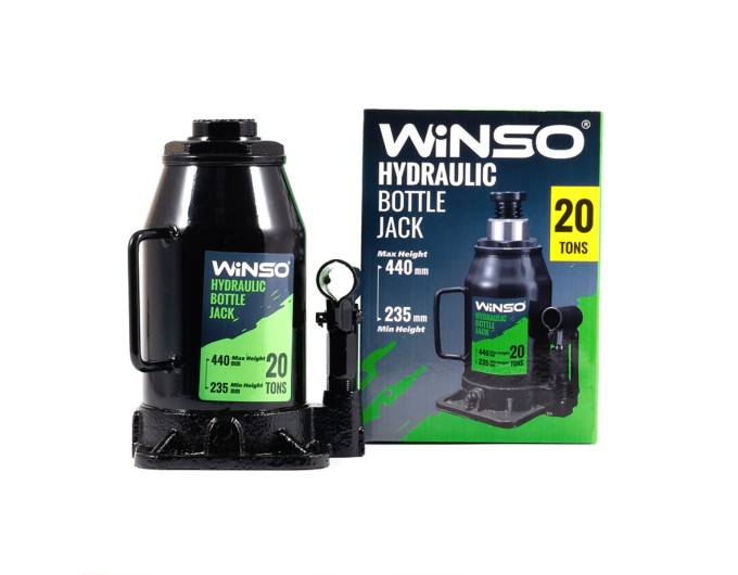 Домкрат гидравлический бутылочный Winso 20т 235-440мм, цена: 2 239 грн.