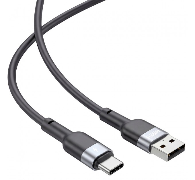 Кабель Brevia USB to Type-C 2,4A 1,2м, черный ZIP, цена: 131 грн.
