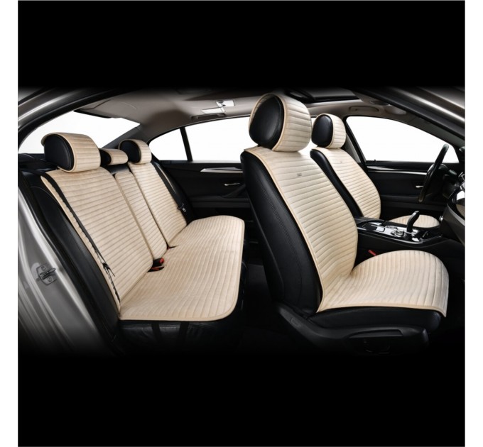 Комплект преміум накидок для сидінь CarLife Sport, biege, ціна: 4 561 грн.
