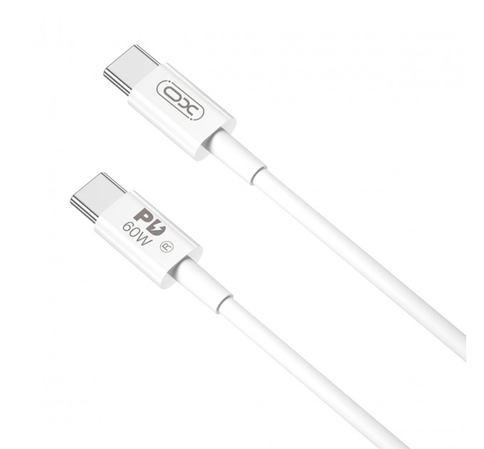 Кабель XO Type-C to Type-C 60W 1м белый, цена: 79 грн.