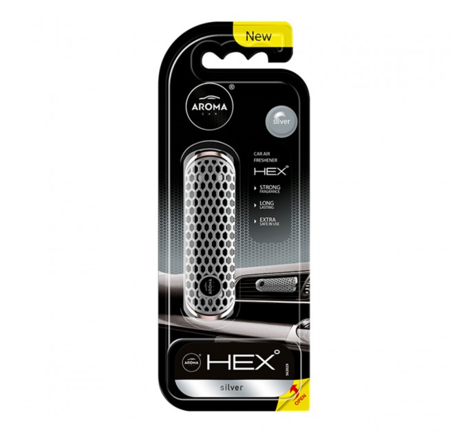 Ароматизатор на дефлектор Aroma Car Hex 13g - Silver жидкий, цена: 164 грн.
