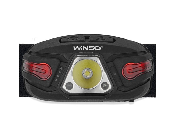 Фонарь налобный Winso 250Lm, 5W LED, 850mAh, с сенсором белый/красный, цена: 530 грн.