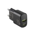 Мережевий зарядний пристрій Winso Pro PD20W USB-C+USB-A чорний, ціна: 372 грн.