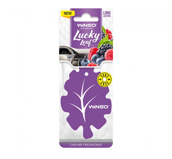 Освежитель воздуха Winso Lucky Leaf, целлюлозный ароматизатор, Wildberry, цена: 32 грн.
