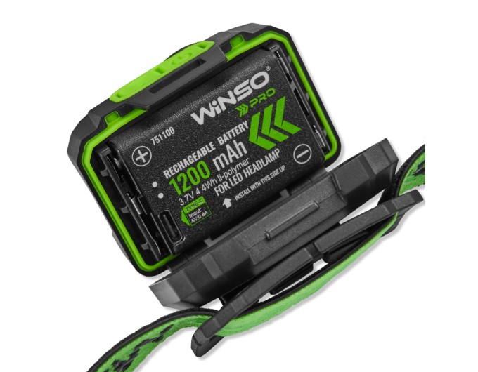Фонарь налобный Winso Pro 500Lm, 5W CREE XPG+COB, 1200mAh/3xAAA, с сенсором белый/красный, цена: 836 грн.