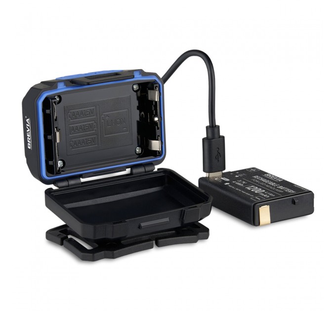 Фонарь налобный Brevia 550Lm, 3W CREE XPG+COB, 1200mAh/3xAAA, Zoom, с сенсором белый/красный, цена: 1 099 грн.