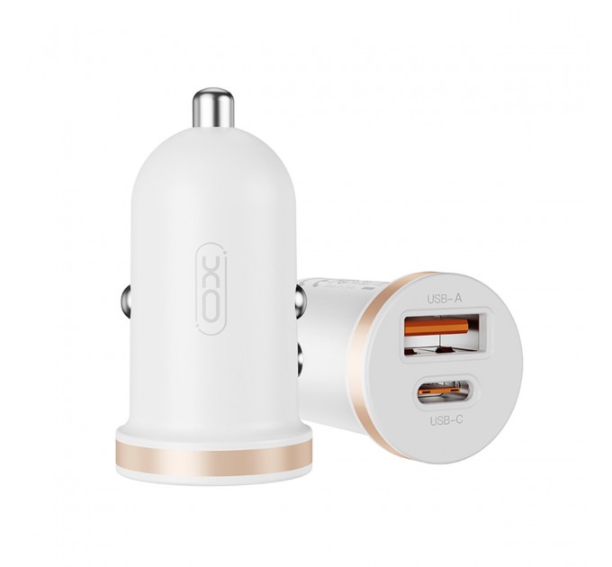 Автомобильное зарядное устройство XO CC56 Plastic mini 30W белый, цена: 169 грн.