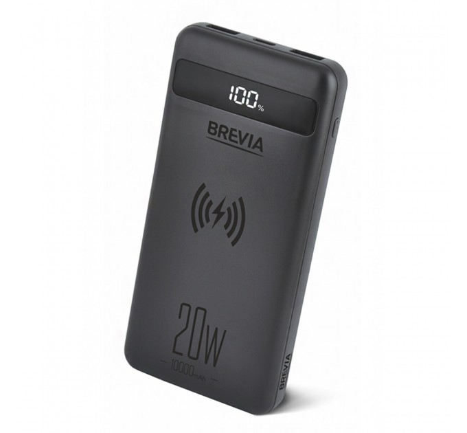 Универсальная мобильная батарея Brevia 10000mAh 20W Wireless Qi10W Li-Pol, LCD, цена: 664 грн.