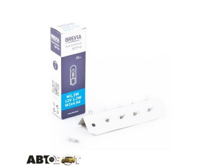 Лампа розжарювання BREVIA W1.2W/W2x4.6d 12V 12325С (1 шт.), ціна: 9 грн.