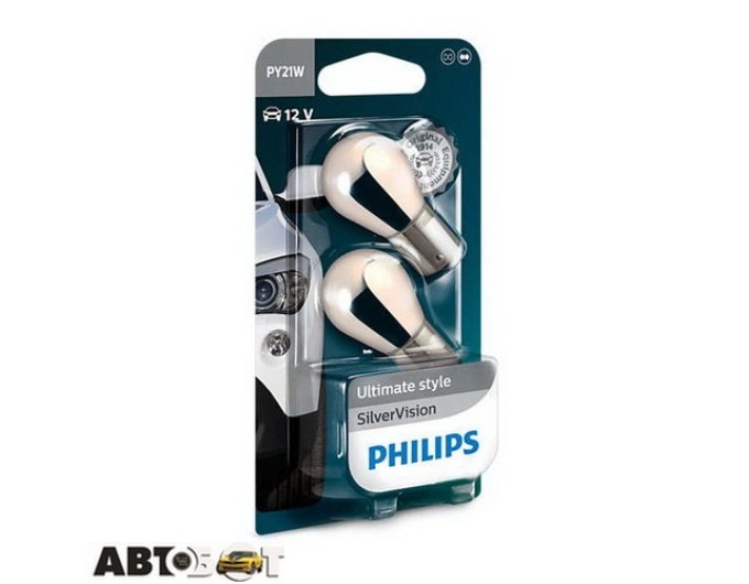Лампа розжарювання Philips SilverVision PY21W 12V 12496SVS2 (2шт.), ціна: 721 грн.