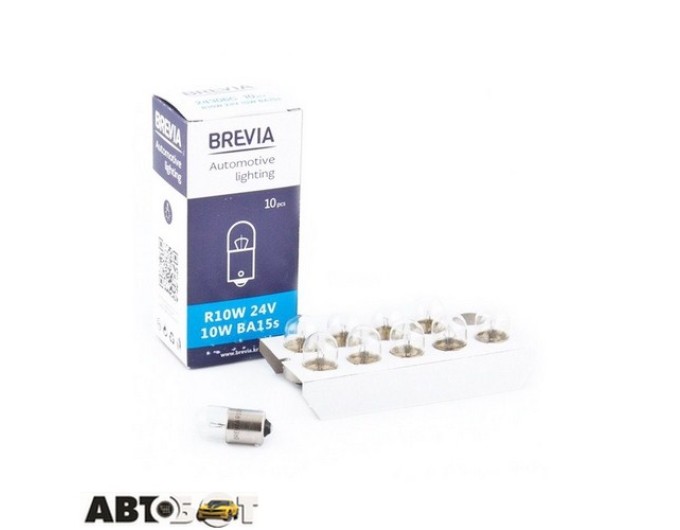 Лампа розжарювання BREVIA R10W 24V 10W BA15s 24306C (1 шт.), ціна: 25 грн.