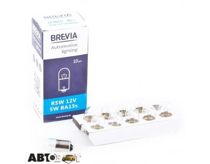 Лампа накаливания BREVIA R5W 12V 5W BA15s 12305C (1 шт.), цена: 18 грн.
