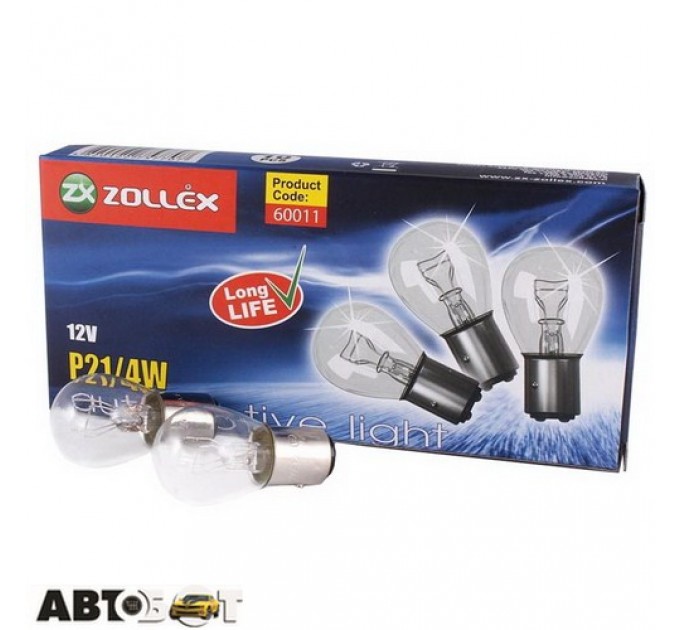  Лампа накаливания Zollex P21/4W 12V 60011 (1шт.)